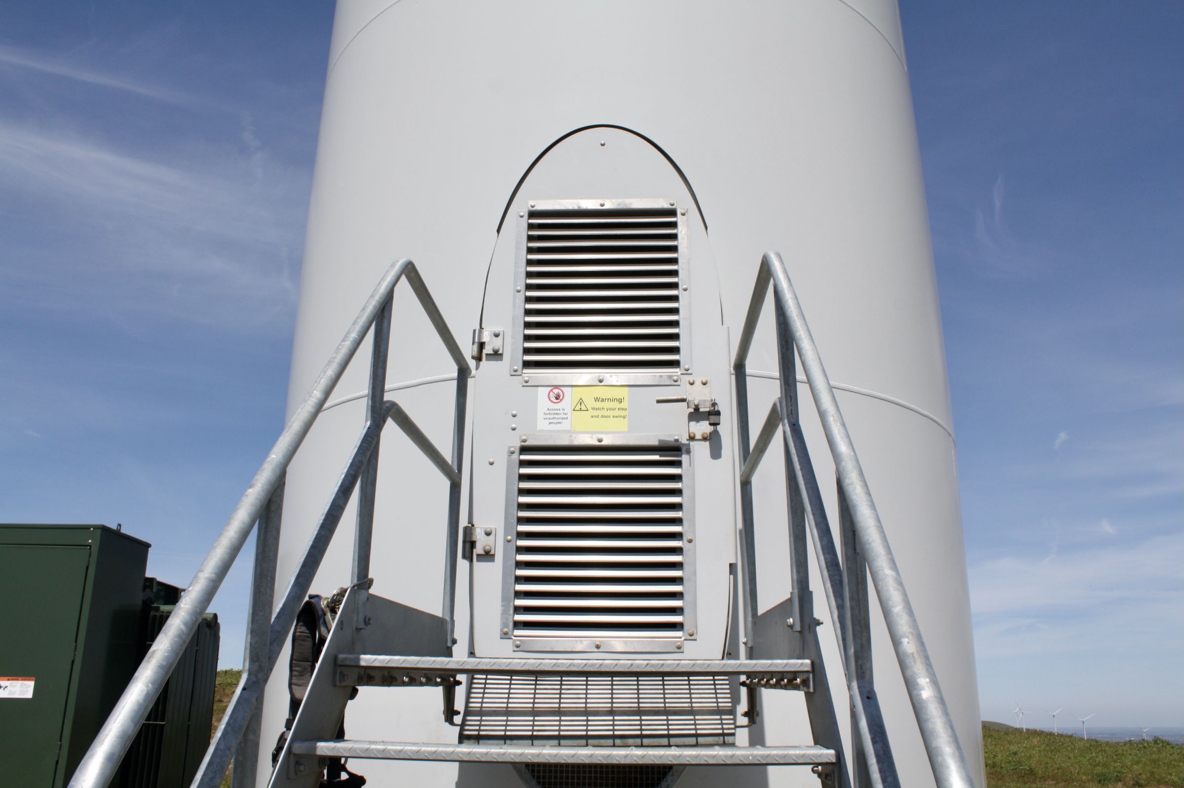 Stairs Leading To Wind Farm Tower