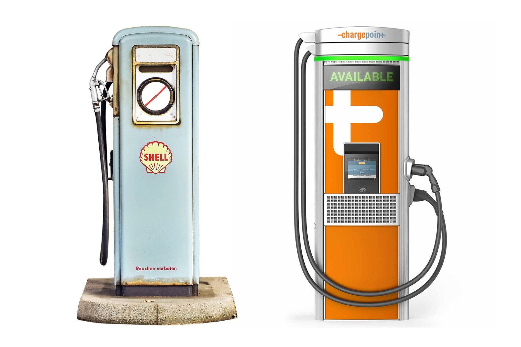 Gasoline Pump And Electric Charger.