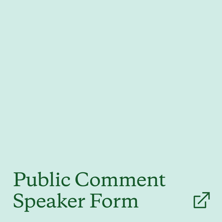 Public Comment Speaker Form