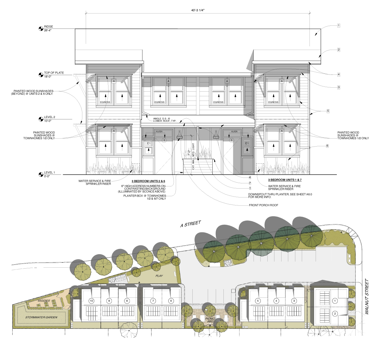 Drawings Of Sequoia Grove Community And Townhome