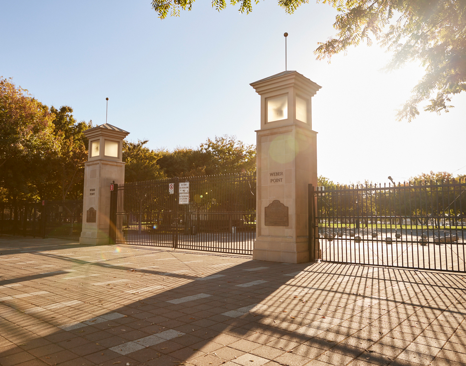 Entrance To A Public Park In Stockton, California