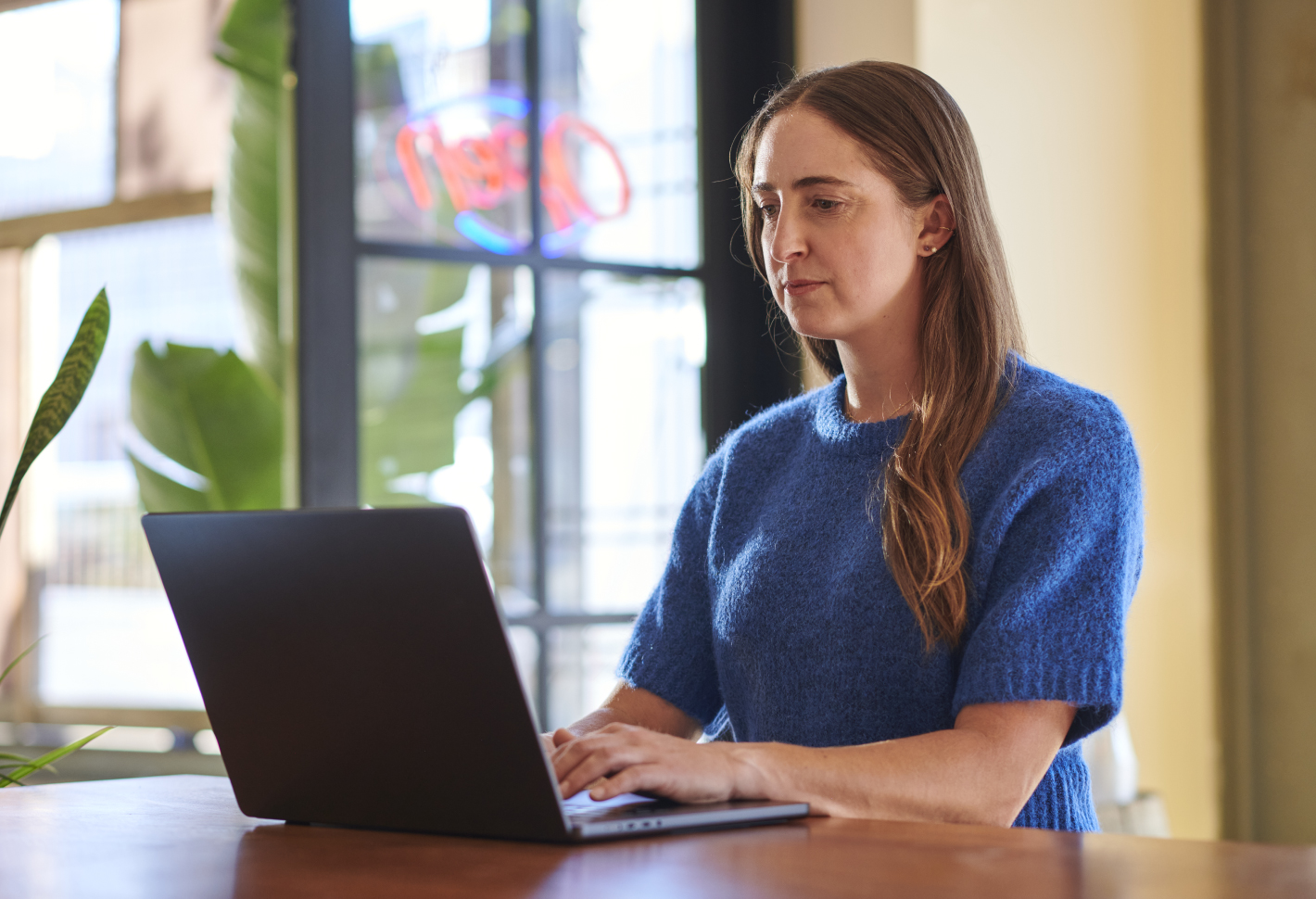 woman with laptop