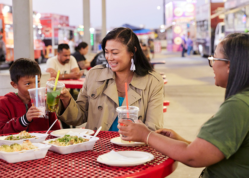 People eating together