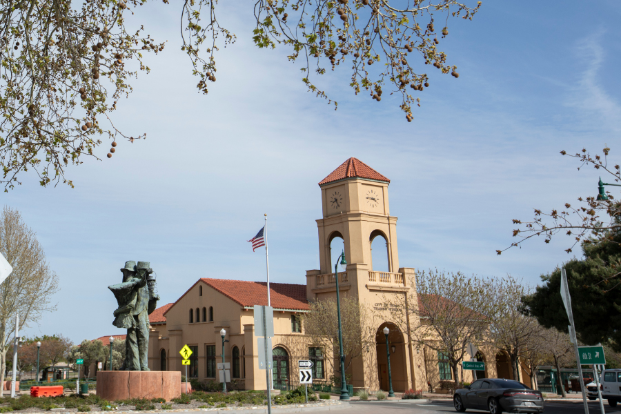 Historic Train Station In Tracy California